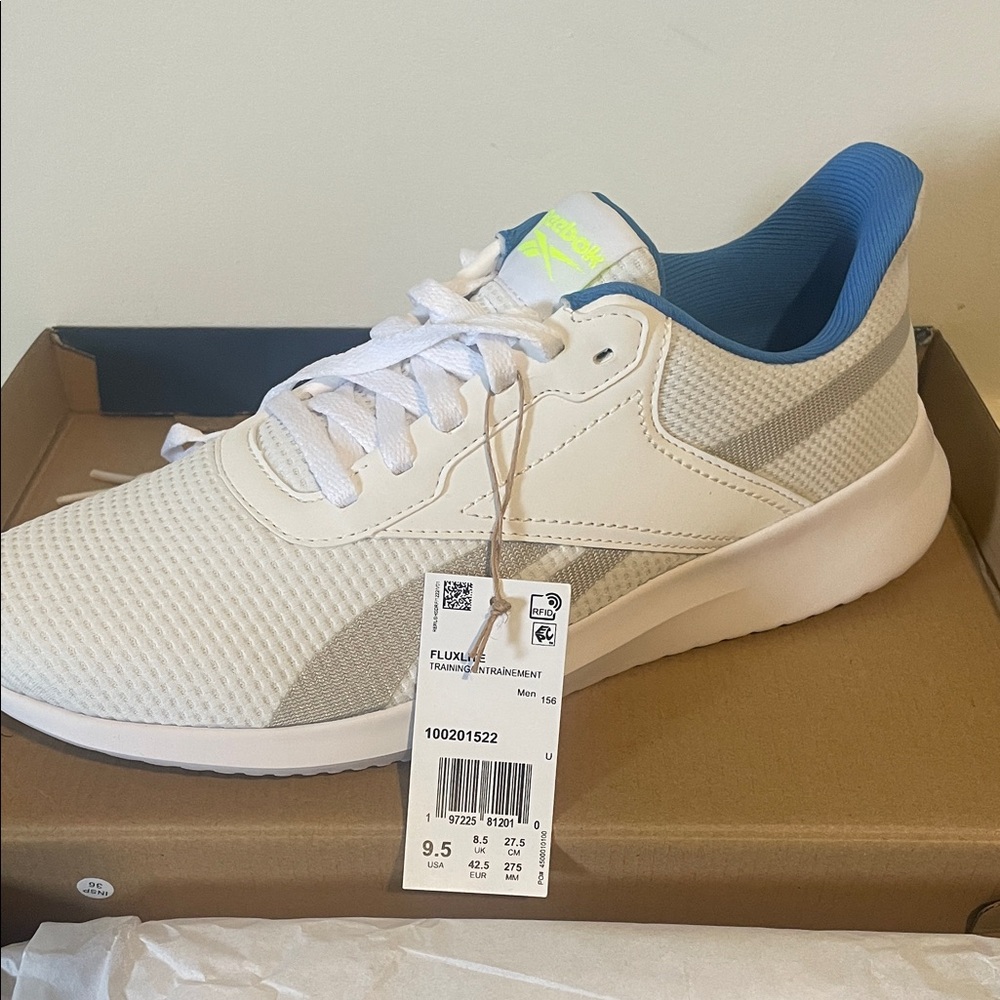 Reebok White and Gray Athletic Shoes
